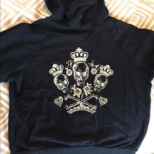 NWOT Victoria’s Secret Bling Skull Hoodie